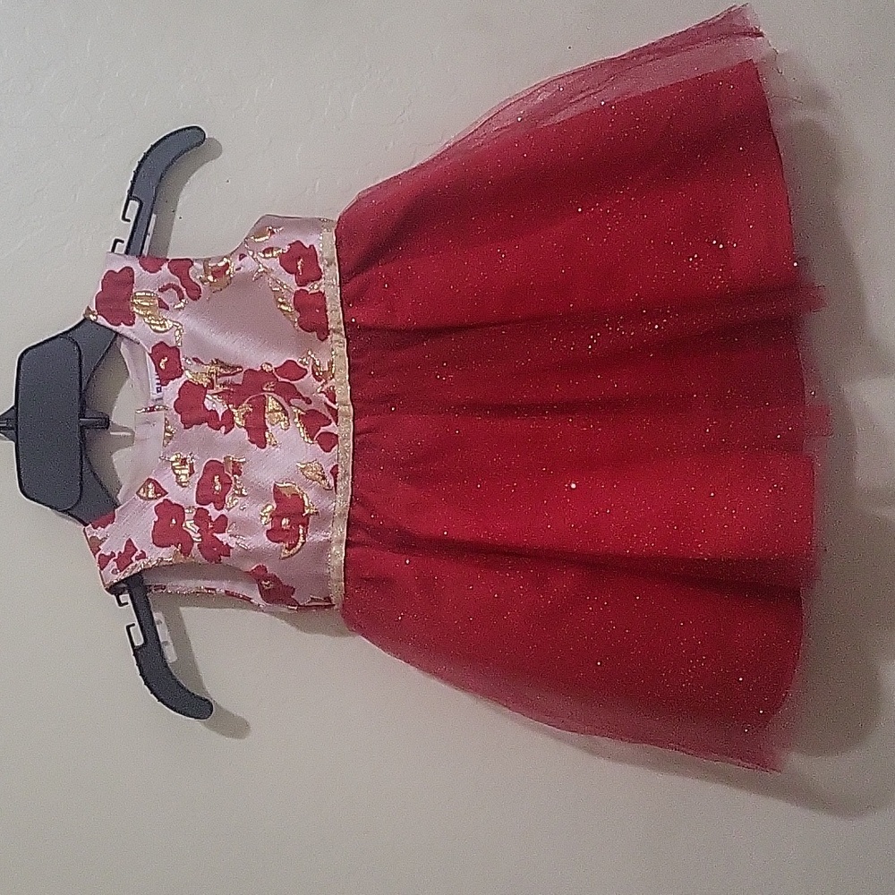 Girls church dress red 24m Blue Beri